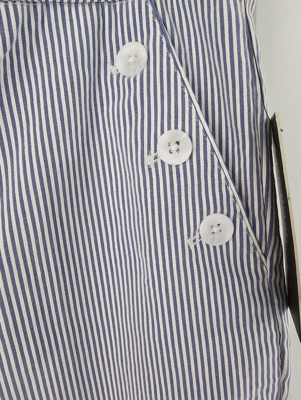 Nwt Counterparts Blue and White Striped Flat-Front Women's Shorts - Picture 7 of 9